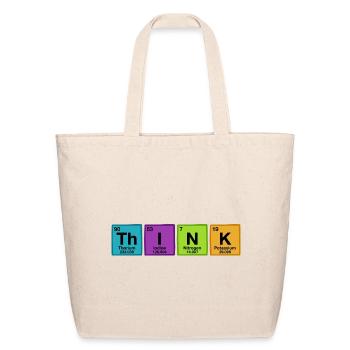 Think Periodic Table Typography - Eco-Friendly Cotton Tote - natural - Front