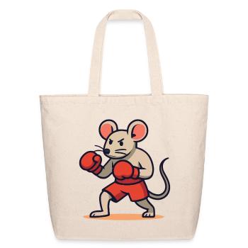 Mouse Boxer fighter - Eco-Friendly Cotton Tote - natural - Front