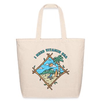 Summer Vibes - Eco-Friendly Cotton Tote - natural - Front