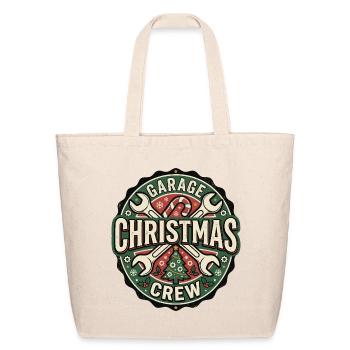 Garage Christmas Crew Badge - Eco-Friendly Cotton Tote - natural - Front