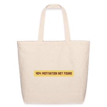 404_motivation_not_found_3 - Eco-Friendly Cotton Tote - natural - Front