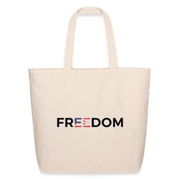 freedom - Eco-Friendly Cotton Tote - natural - Front