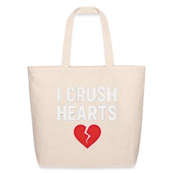 I Crush Hearts Broken Heart Icon - Eco-Friendly Cotton Tote - natural - Front