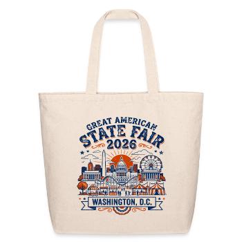 Washington DC State Fair Year Twenty Twenty Six - Eco-Friendly Cotton Tote - natural - Front