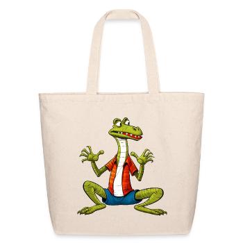 Yogi Lizard - Eco-Friendly Cotton Tote - natural - Front