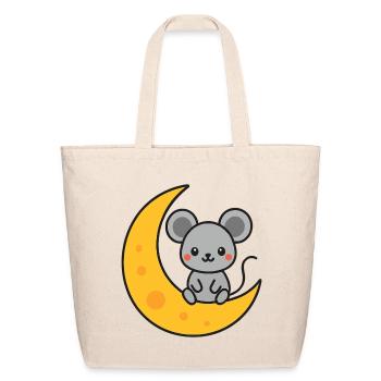 Mouse - Eco-Friendly Cotton Tote - natural - Front