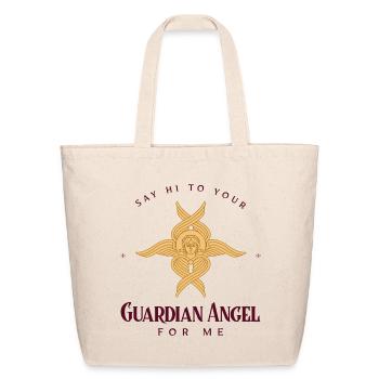 Guardian Angel Emblem Design - Eco-Friendly Cotton Tote - natural - Front