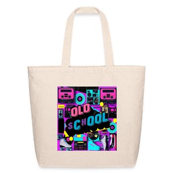 T-shirt nostalgique Old School - Sac fourre-tout en coton naturel - naturel - Devant