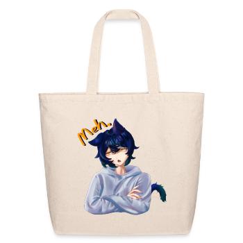 Meh. Cat Anime Original Character Portrait - Eco-Friendly Cotton Tote - natural - Front
