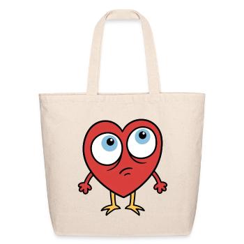 crazy in love heart - Eco-Friendly Cotton Tote - natural - Front