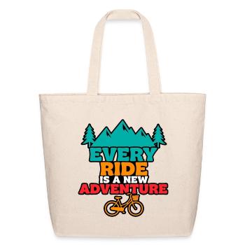 Every Ride Is A New Adventure - Eco-Friendly Cotton Tote - natural - Front