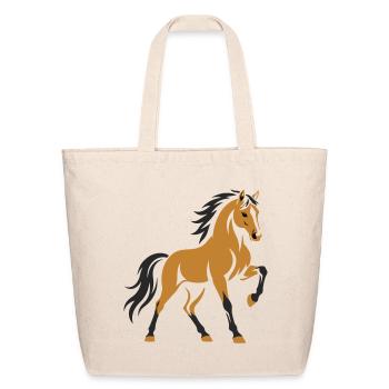 Golden Horse - Eco-Friendly Cotton Tote - natural - Front