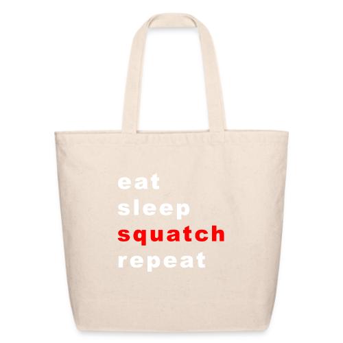 eat sleep squatch repeat - Eco-Friendly Cotton Tote