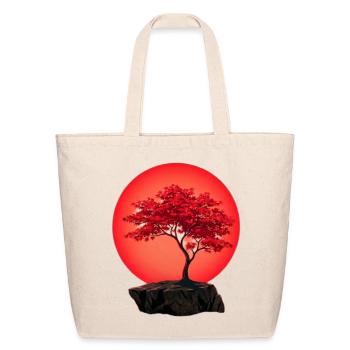 Crimson Maple at Dusk - Eco-Friendly Cotton Tote - natural - Front