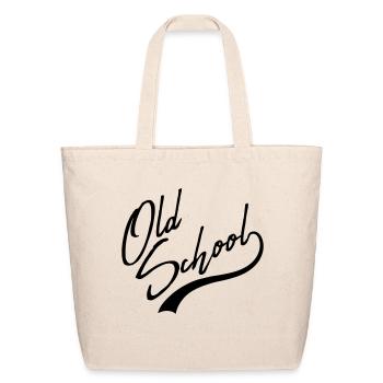 Lettrage old school - Sac fourre-tout en coton naturel - naturel - Devant