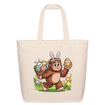 Cute Happy Easter Bunny Egg Hunt Squad - Eco-Friendly Cotton Tote - natural - Front
