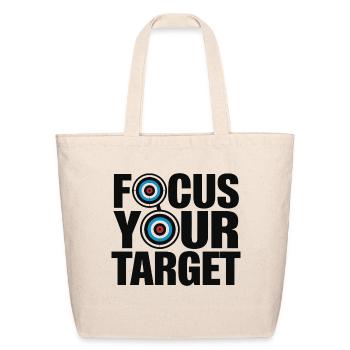 Focus On Your Target - Eco-Friendly Cotton Tote - natural - Front