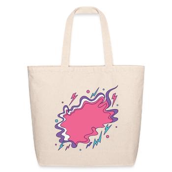 Vibrant Storm Cloud Illustration - Eco-Friendly Cotton Tote - natural - Front