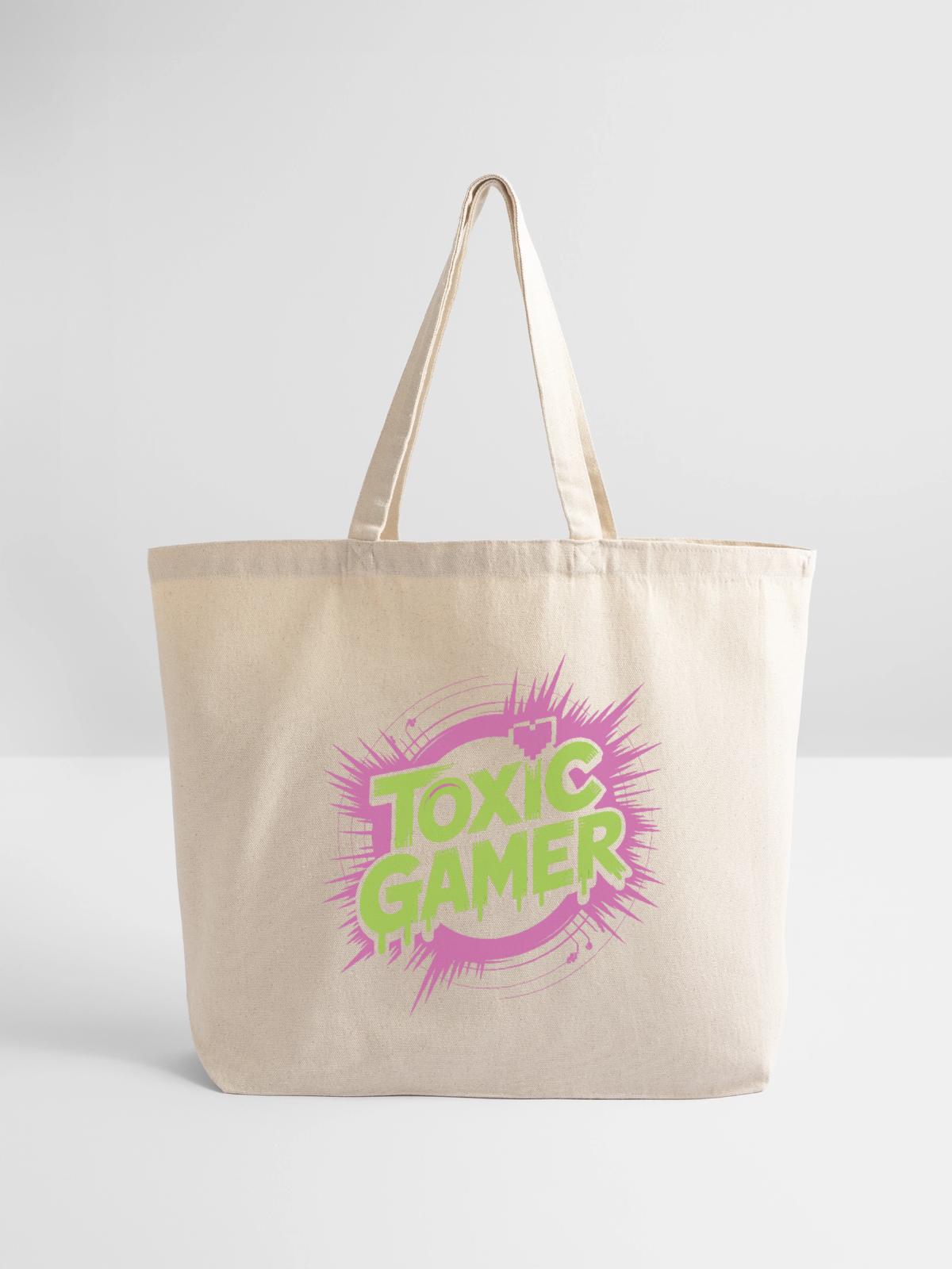 Toxic Gamer - Eco-Friendly Cotton Tote - natural - Front
