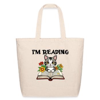 reading - Eco-Friendly Cotton Tote - natural - Front