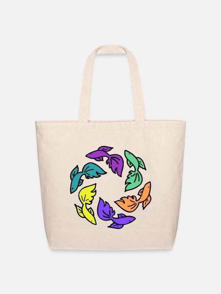 Fish - Eco-Friendly Cotton Tote - natural