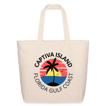 Captiva Island  - Eco-Friendly Cotton Tote - natural - Front