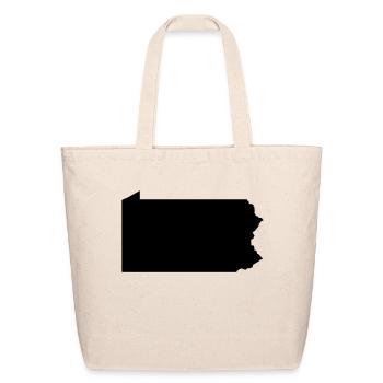 Pennsylvania map - Eco-Friendly Cotton Tote - natural - Front