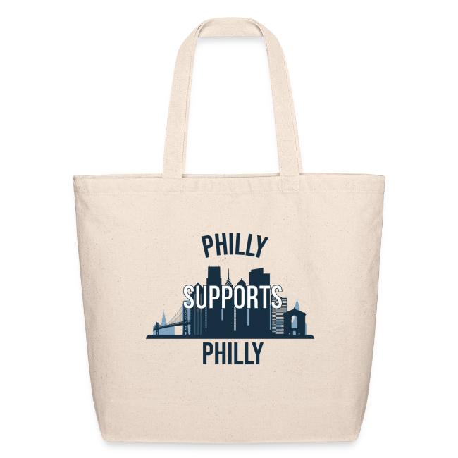 Philly Supports Philly skyline blue transparentbg