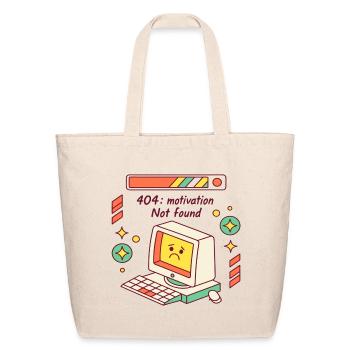 Retro Computer 404 Mood - Eco-Friendly Cotton Tote - natural - Front