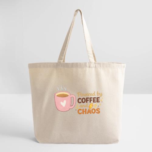 Powered by Coffee and Chaos - Eco-Friendly Cotton Tote
