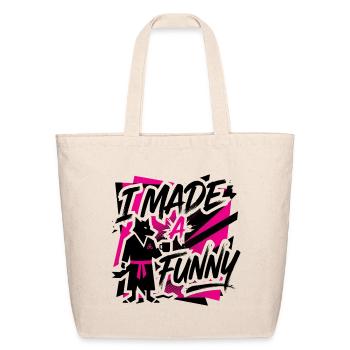 Neon Flux Abstract Pink - Eco-Friendly Cotton Tote - natural - Front