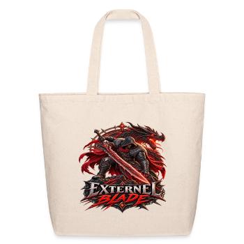 Eternal Blade – Dark Fantasy Warrior & Dragon - Eco-Friendly Cotton Tote - natural - Front