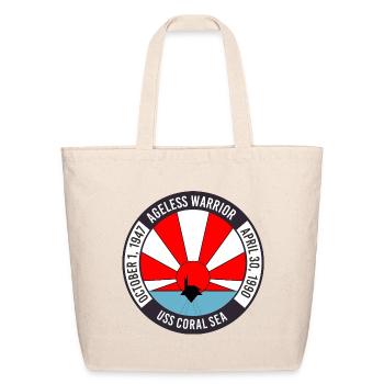 Sunrise Carrier Patch USS Coral Sea - Eco-Friendly Cotton Tote - natural - Front
