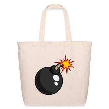 Black bomb - Eco-Friendly Cotton Tote - natural - Front