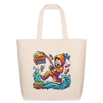 Urban Angler Neon Splash - Eco-Friendly Cotton Tote - natural - Front
