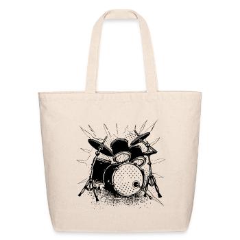 Drum Kit - Eco-Friendly Cotton Tote - natural - Front