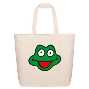 frog - Eco-Friendly Cotton Tote - natural - Front