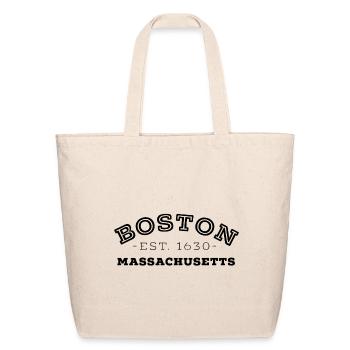 Boston Massachusetts - Eco-Friendly Cotton Tote - natural - Front