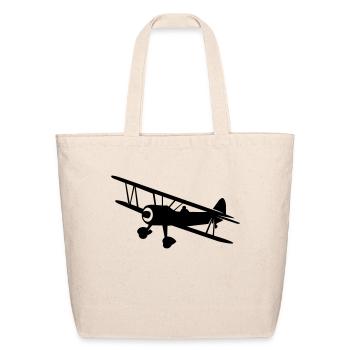 Plane - Flight - Eco-Friendly Cotton Tote - natural - Front