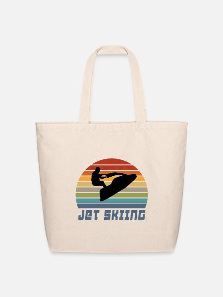 Jet Ski Design - Eco-Friendly Cotton Tote - natural