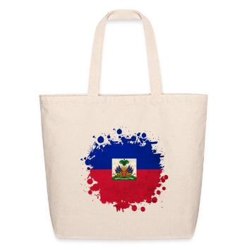 Haiti flags blob - Eco-Friendly Cotton Tote - natural - Front