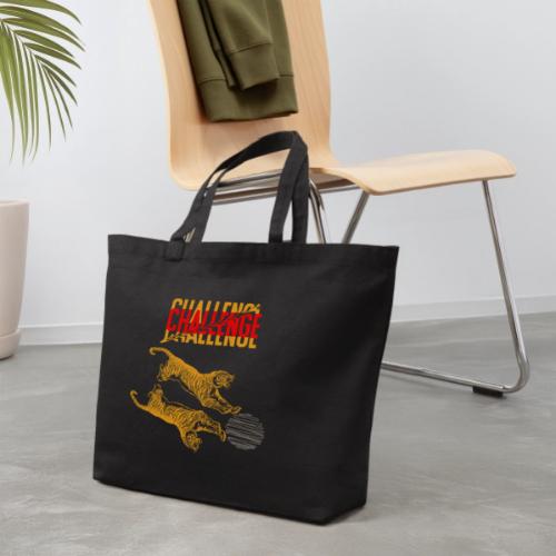 Double tiger fashion, jungle feline animals. - Eco-Friendly Cotton Tote