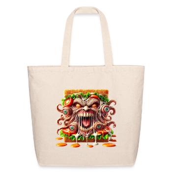 Terrifying Monster Sandwich - Eco-Friendly Cotton Tote - natural - Front