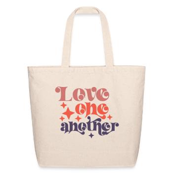 Love one another - Eco-Friendly Cotton Tote - natural - Front