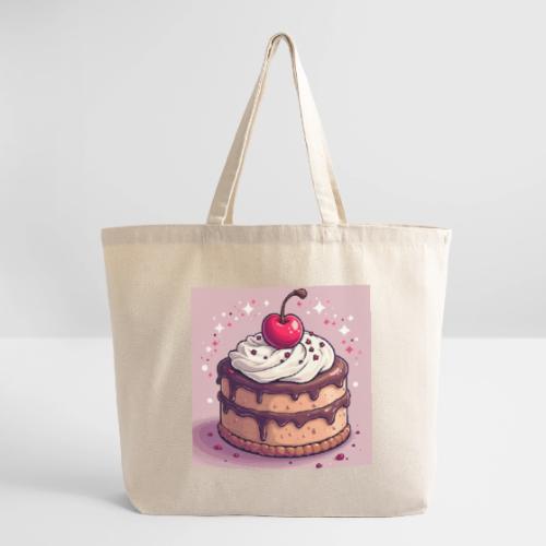 Cherry‑Topped Celebration Cake Design - Eco-Friendly Cotton Tote