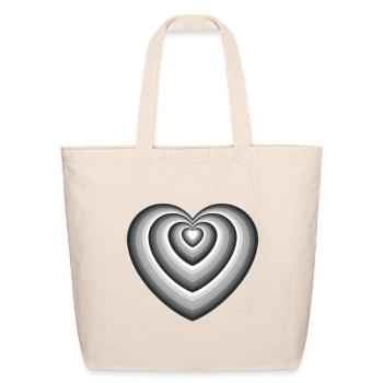 Heart Gradient Pattern - Eco-Friendly Cotton Tote - natural - Front