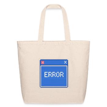 Retro Error Screen Design - Eco-Friendly Cotton Tote - natural - Front