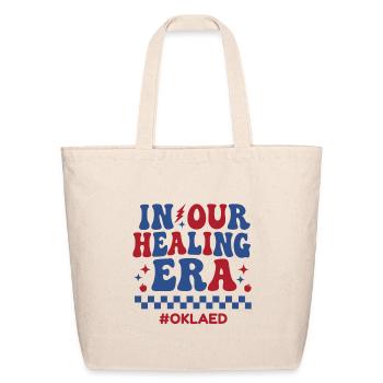 In Our Healing Era #OKLAED - Eco-Friendly Cotton Tote - natural - Front