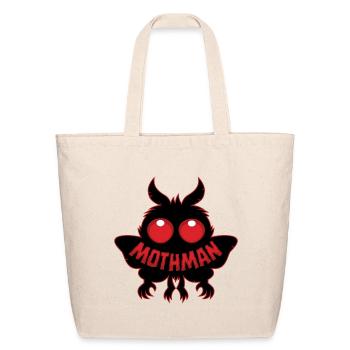 Red-Eyed Mystery Mothman Silhouette - Eco-Friendly Cotton Tote - natural - Front