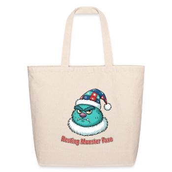 Resting Monster Santa Face - Eco-Friendly Cotton Tote - natural - Front